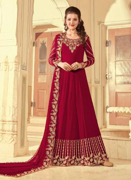 Red Colour Zarkan Rama Razi New Designer Ethnic Wear Georgette Suit Collection 30030